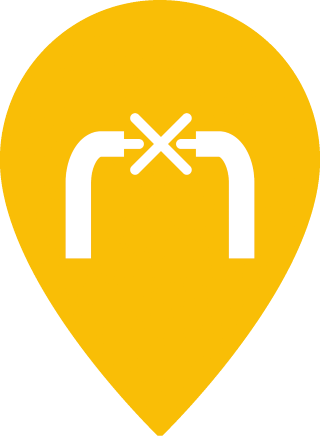 A Yellow pin icon showing a cable theft / cable cut event